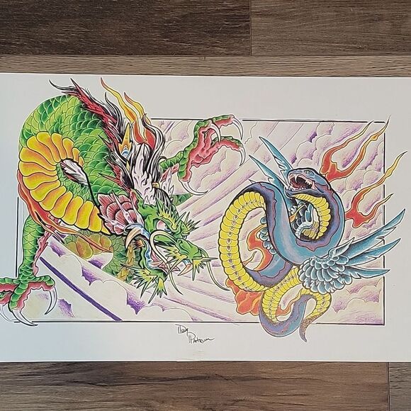 Doug Patrum tattoo flash art Set of 8 - Picture 2 of 10